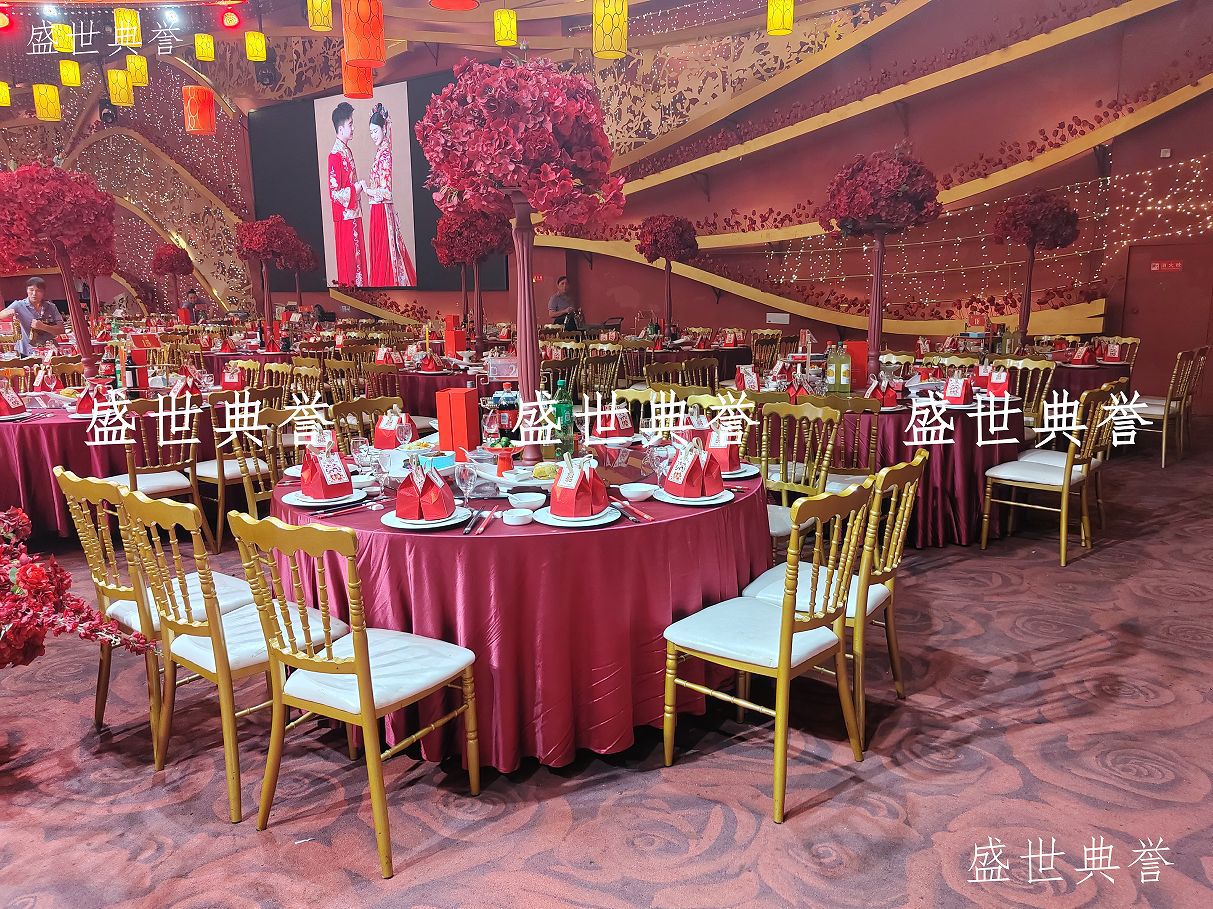 Yiwu foreign Trade wedding dining tables and chairs, theme wedding bamboo joint chairs, banquet center, castle chairs, hotel wedding banquet chairs pic 1