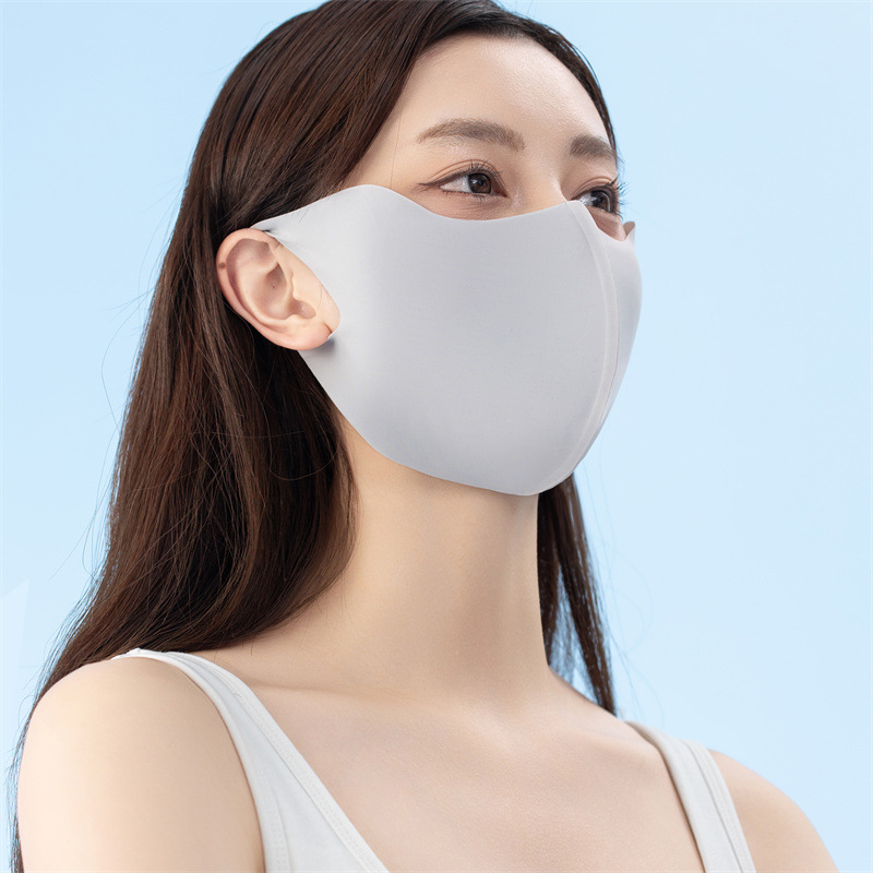 无痕一体防晒口罩防紫外线夏季冰感面罩薄款遮阳护眼口罩批发详情8