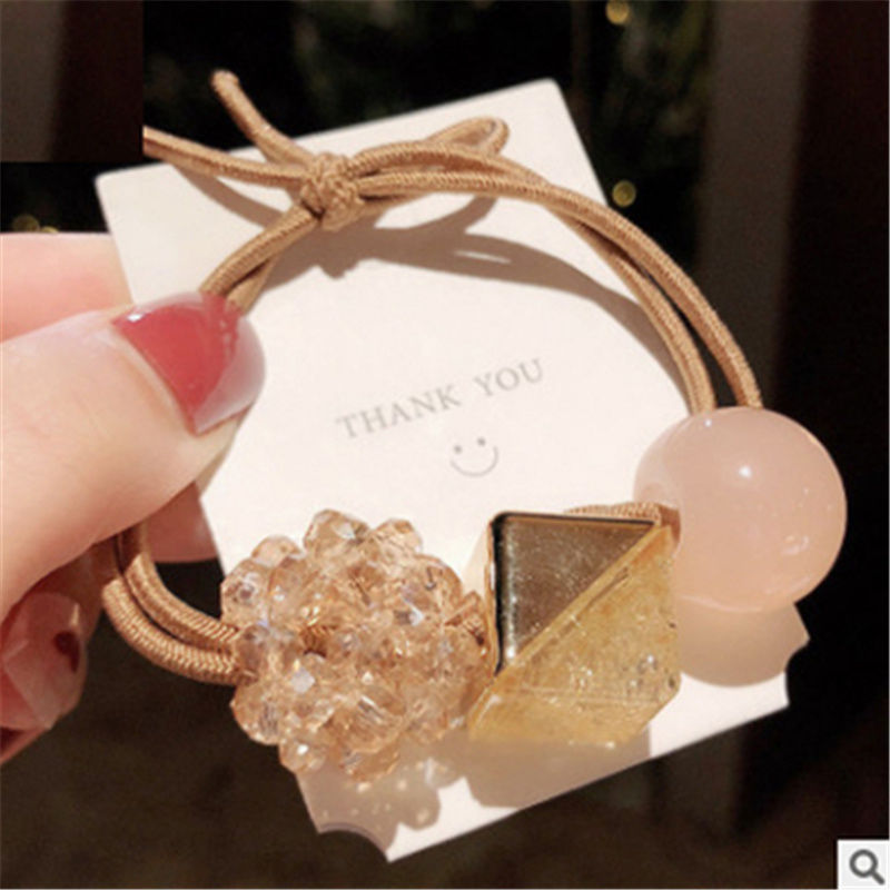The new Korean version of the stylish and elegant hair tie for women, the bun hairstyle, the popular ponytail, and the simple square hair band for a good woman pic 6