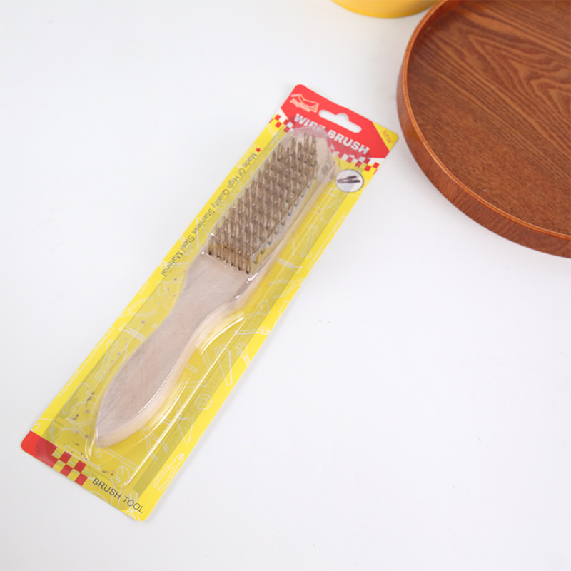 Kitchen wooden handle wire brushes, cleaning small board brushes, clothing cleaning brushes, shoe brushes, cleaning tools pic 1
