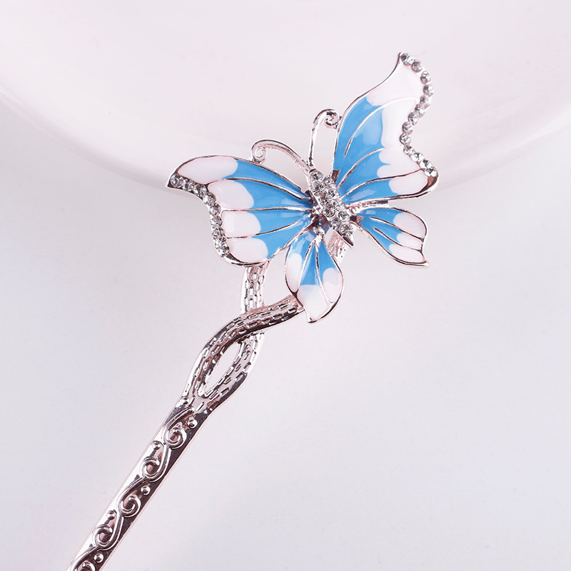 New floral tassel step hairpins, retro and elegant style hair hairpins, ancient-style Hanfu cheongsam hair accessories for women wholesale pic 15