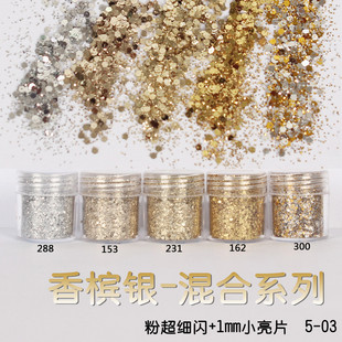 金葱粉闪光粉 美甲饰品 亮片渐变套装镭射指甲油胶彩妆滴胶史莱姆详情7