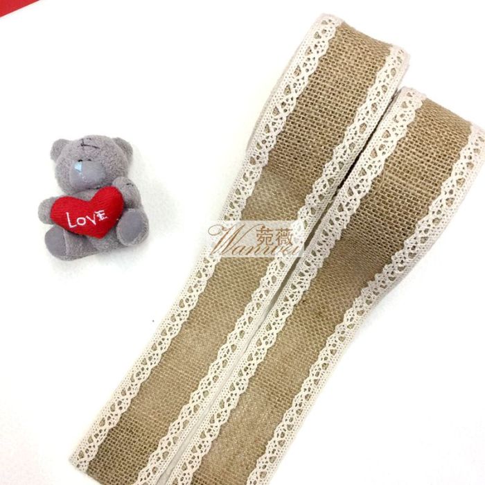Lace edge, linen roll, cotton embroidered edge flower packaging material pic 3
