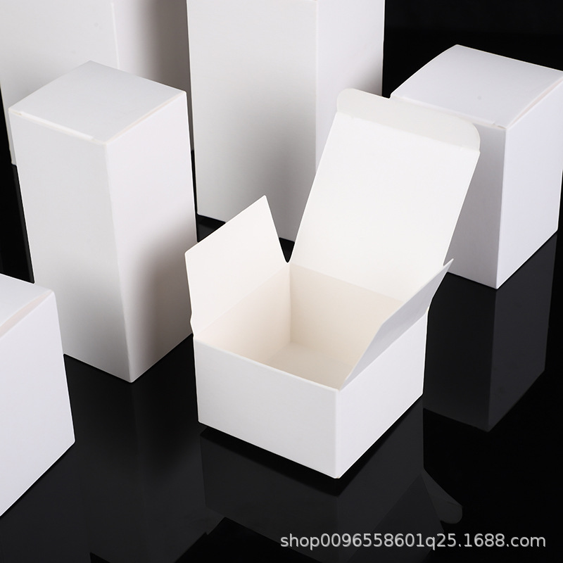 Wholesale of small white boxes in stock, thickened white folding white cardboard boxes, cosmetic packaging boxes, color boxes, long and small quantities pic 8