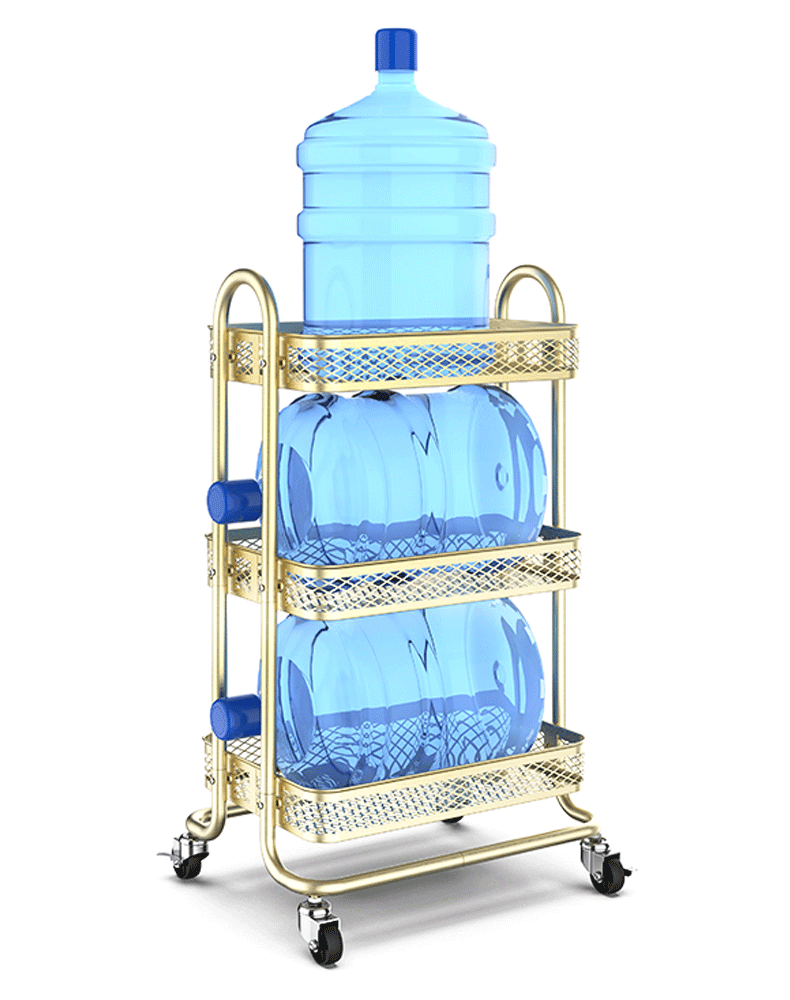 Floor-standing multi-layer storage trolley, kitchen storage rack, household portable small trolley, wheeled mobile storage trolley pic 4