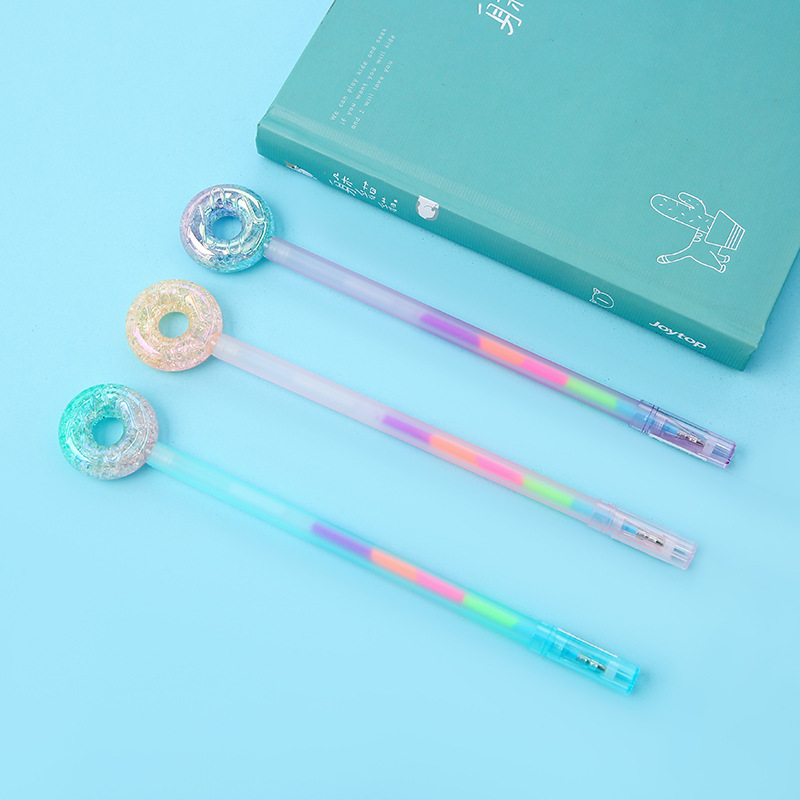 Korean version 2105 Crystal Donut Gel Pen, creative and colorful ice crack Donut, student signature pen wholesale pic 8