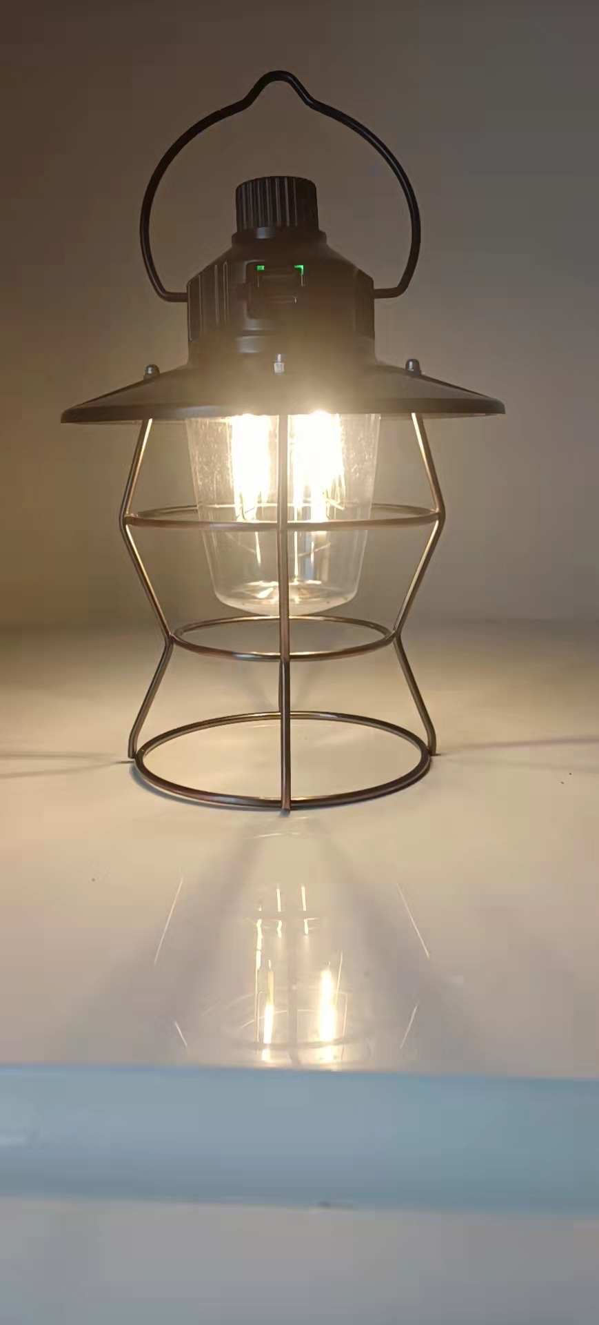 usb charging retro camping lamp, outdoor strong light portable tent lamp, nostalgic ironwork hand-held camping lamp, horse lantern pic 1