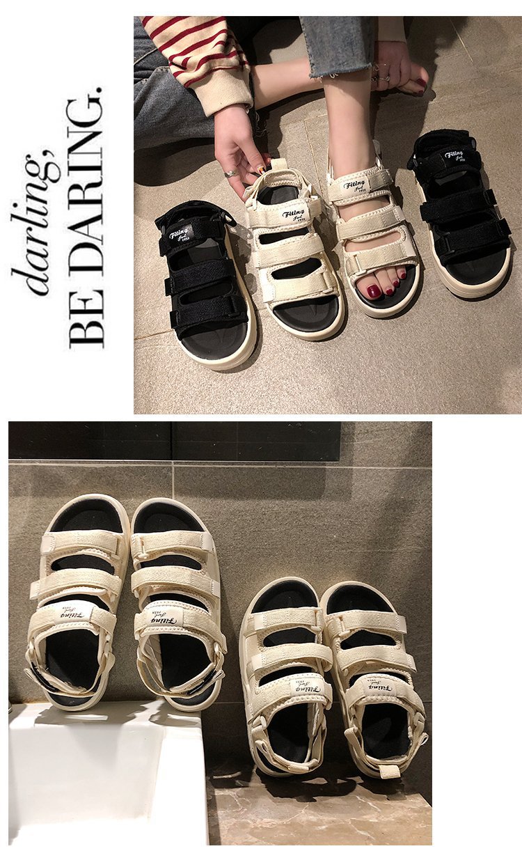 凉鞋女2022年新款夏季仙女风平底鞋网红百搭学生沙滩罗马女鞋子详情12