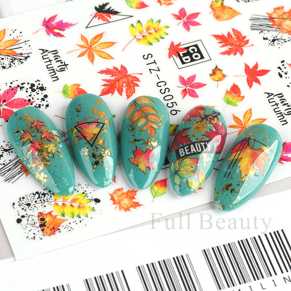 Cross-border new nail stickers Summer Maple Leaf Series Nail stickers Back Adhesive Nail stickers Wholesale Nail Stickers Nail Stickers pic 5