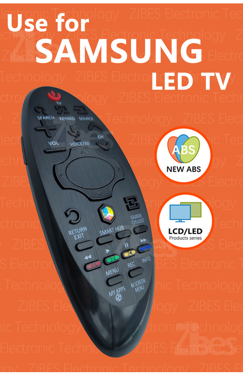 Zibis is suitable for the infrared remote control of Samsung LCD TV with new ABS material BN59-01185F, original quality pic 3