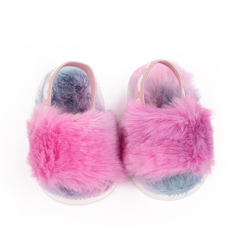 Baby cloth sandals, new style baby sandals, tie-dyed fur sandals, summer walking shoes, baby shoes 2801 pic 11