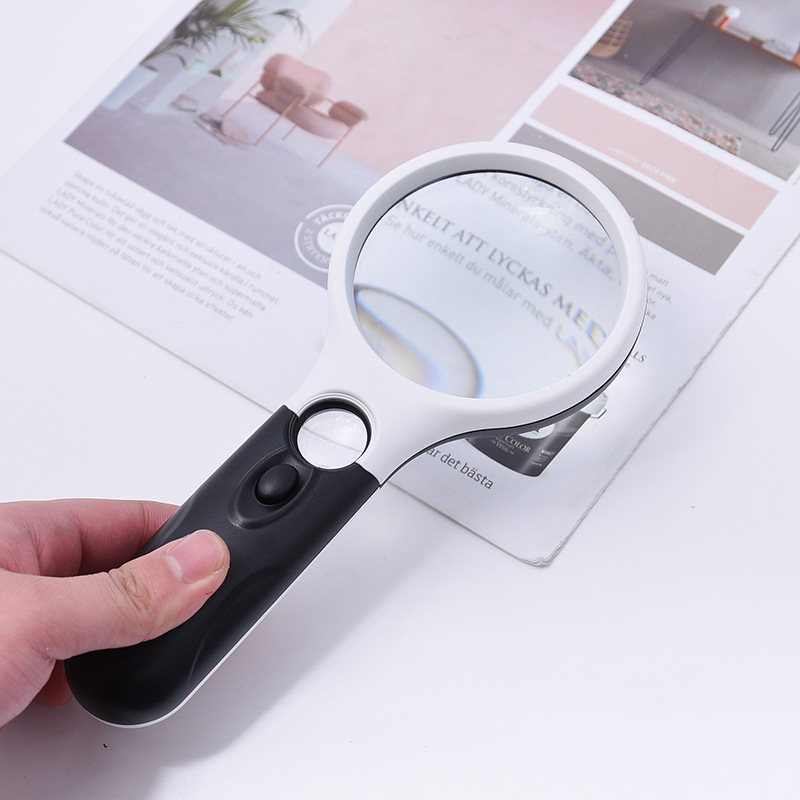 MG6902A handheld reading magnifying glass, dual-light magnifying glass with LED lighting, reading glass manufacturer wholesale pic 9