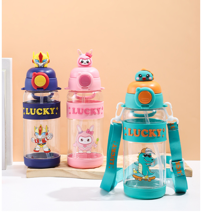 女孩小学生上学专用塑料杯批发儿童水杯可爱幼儿园塑料吸管水杯子详情13