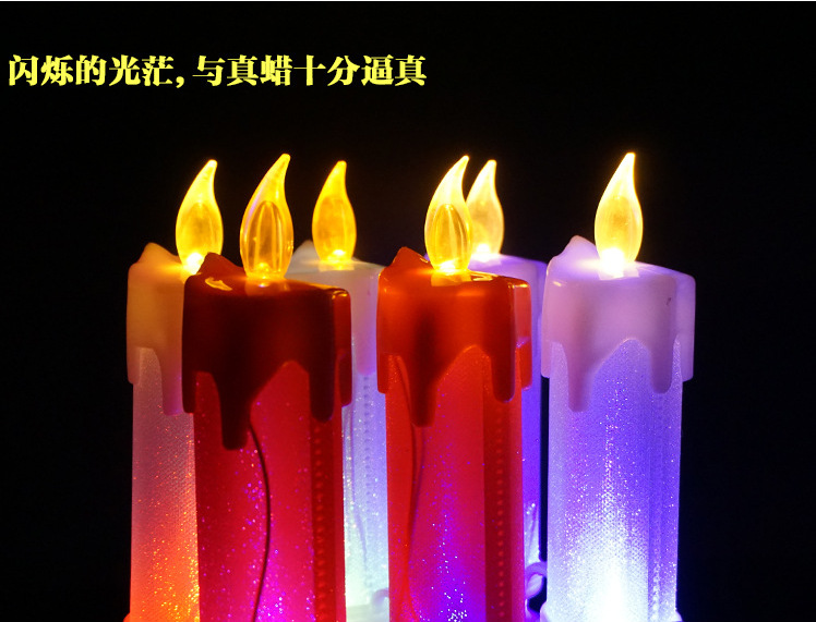 Wholesale LED electronic candle lights from the manufacturer for wedding romance, birthday and Christmas decoration, as well as wedding celebration simulation candle lights pic 3