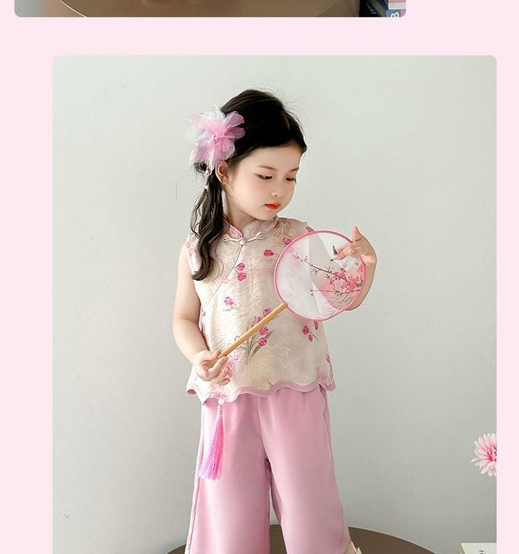 国潮女童夏季国风套装2025新款儿童薄款衣服女宝宝夏装女孩新中式汉服详情13