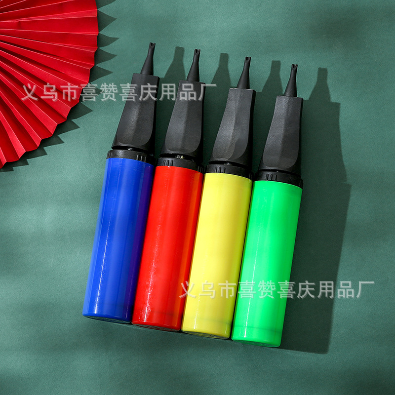 彩色手推气筒 气球充气泵手推气筒气球打气筒详情7