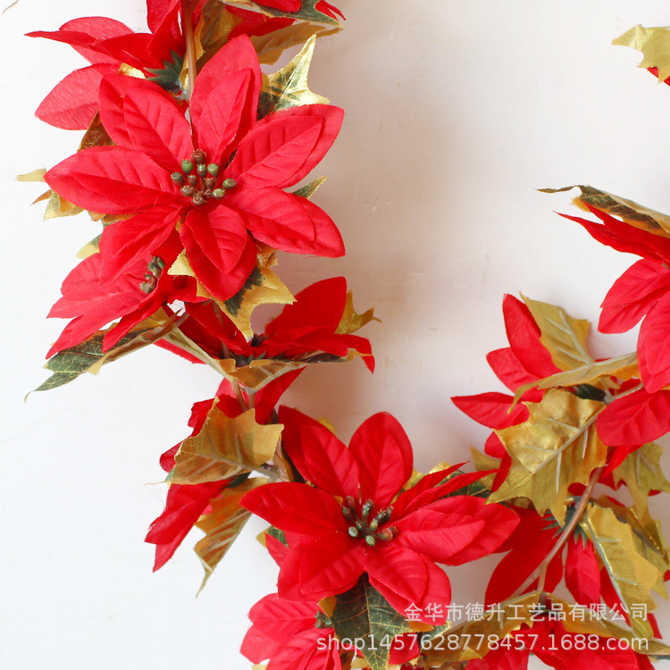 Desheng Factory supplies hotel and shopping mall scene decoration, Christmas hanging ornaments, decorative items, red fruits, Christmas flowers and rattan DIY pic 6