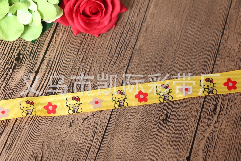 hello kitty webbing, satin ribbon, colored ribbon, festival decoration gift ribbon, flower gift packaging gift ribbon pic 12
