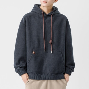 鲲海鹏云基础长袖T恤男秋冬宽松圆领内搭上衣潮流休闲男士打底衫详情4