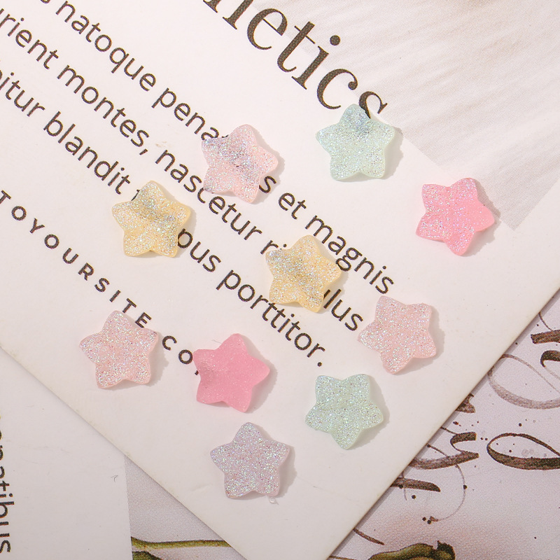 美甲夜光蝴蝶狐狸金鱼天鹅五角星皇冠骷髅头镀彩AB幻彩混色指甲钻详情6