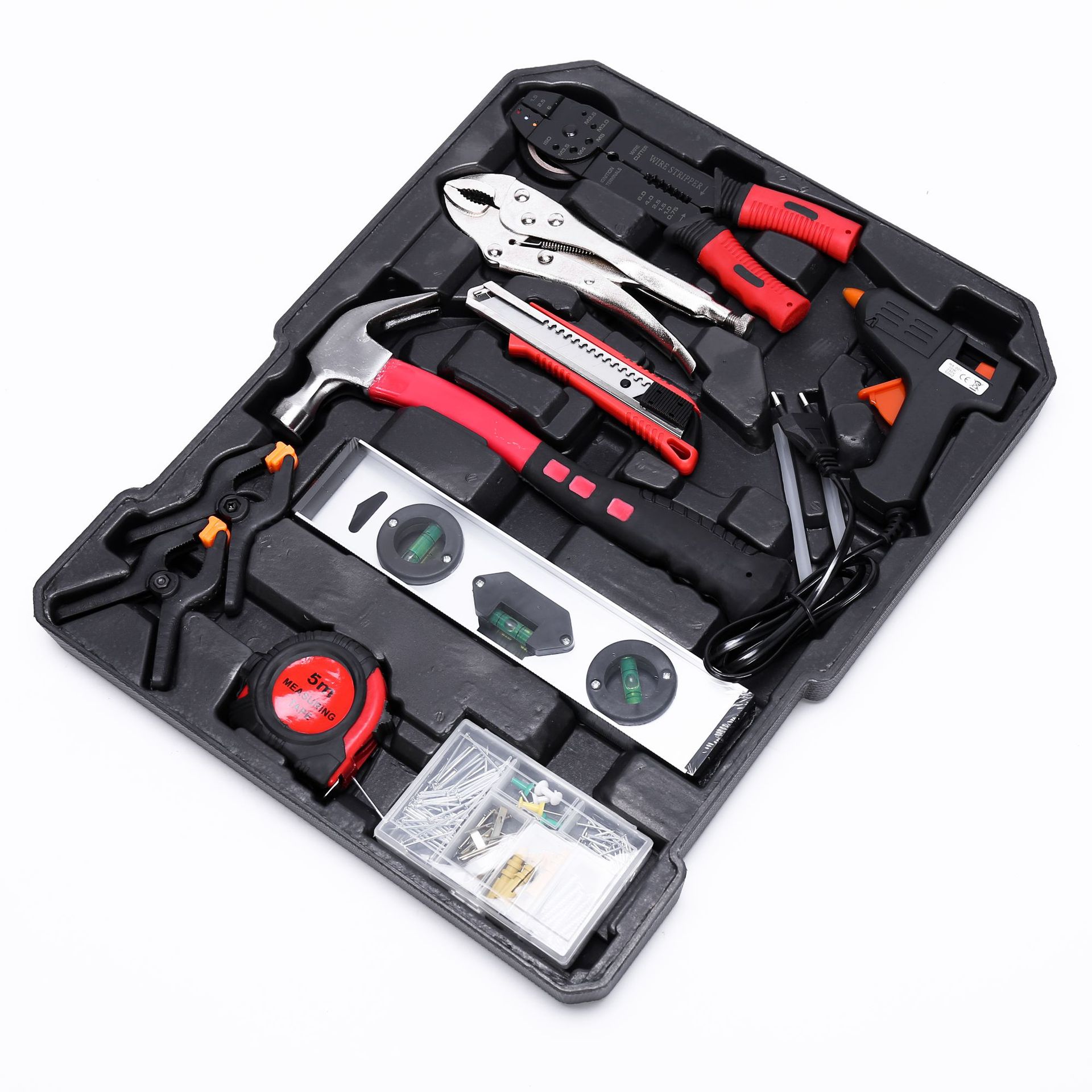 187-piece manual repair wrench set for hardware tools, aluminum box set for household auto repair tools, in stock pic 5