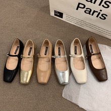 厚底粗跟英伦风小皮鞋女2024新款春秋季一脚蹬女鞋单鞋黑色乐福鞋详情5
