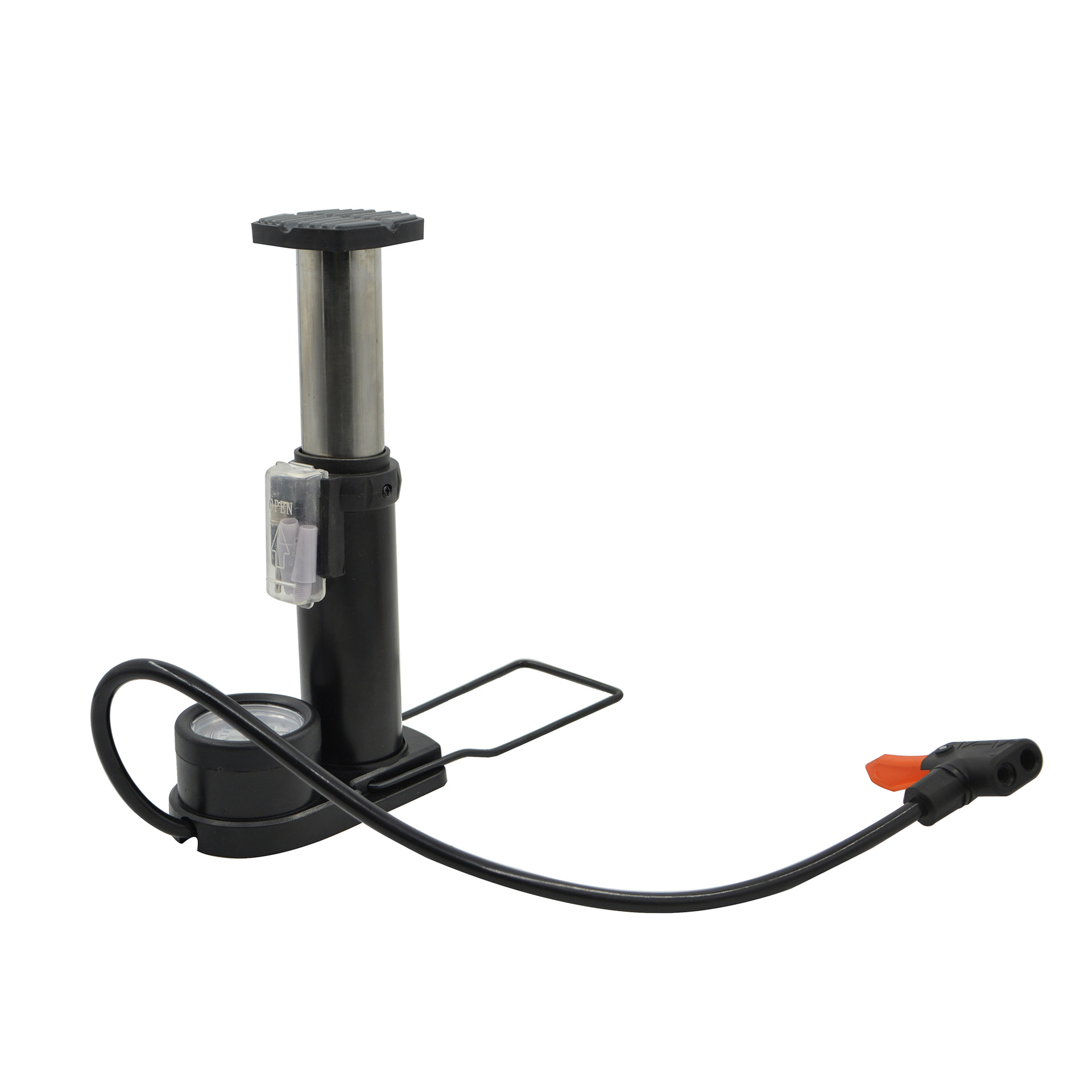 High-pressure foot pedal pump for water rocket (with watch) Universal for American, French and British spouts, suitable for shooting basketball balloons pic 9