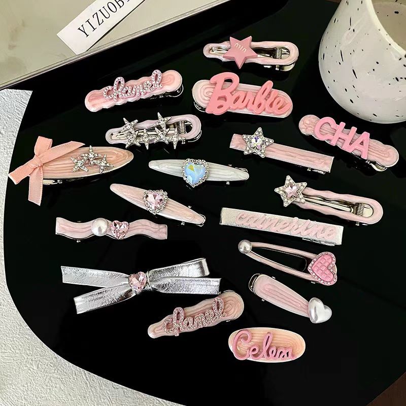 彩色椭圆形发夹女小清新个性侧边刘海夹ins小众设计百搭头饰发饰详情2