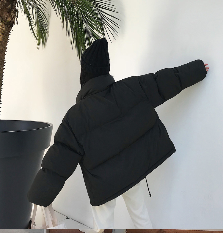 New large-sized thickened bread jacket, down jacket, cotton-padded jacket, student stand-up collar short coat for women pic 11
