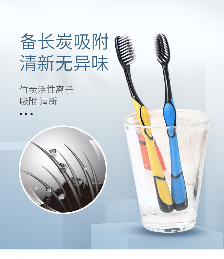 Korean Little Doctor toothbrush, bamboo charcoal soft bristles, adult single suction card, independent packaging, 2-yuan store gift, factory wholesale pic 3