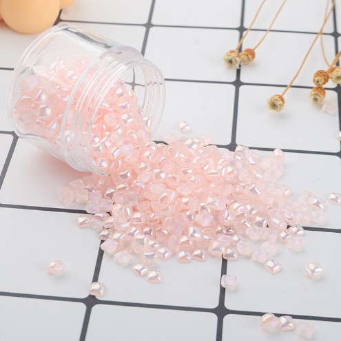 Wholesale of popular nail art accessories: Jelly mini ab color square resin flat bottom colorful irregular-shaped diamond nail art diamond pic 4