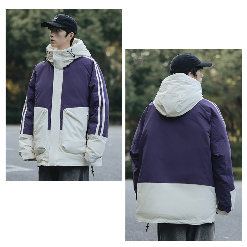 羽绒服男女同款短款冬季潮连帽外套装冬季新款加厚保暖高级感上衣详情21