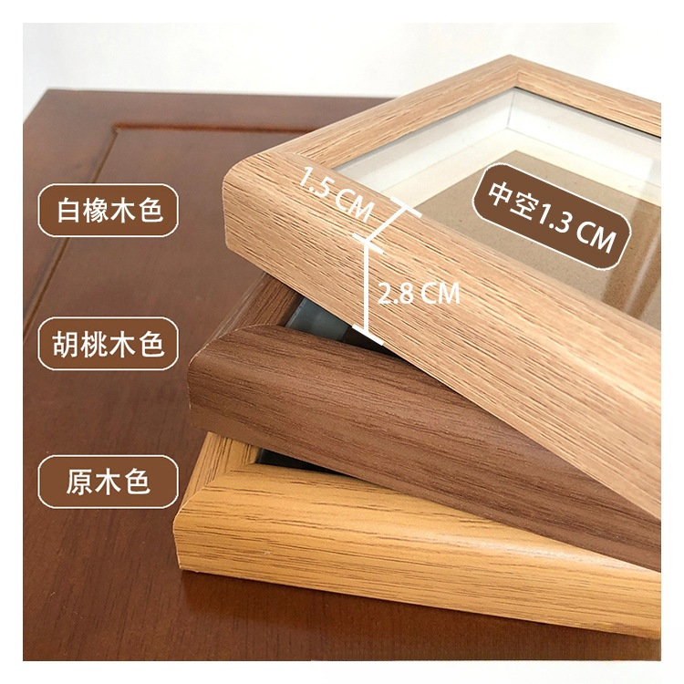 跨境DIY儿童作品框 油画棒创意装裱外框 4寸正方形迷你小相框 摆台宫格照片墙展示框详情2