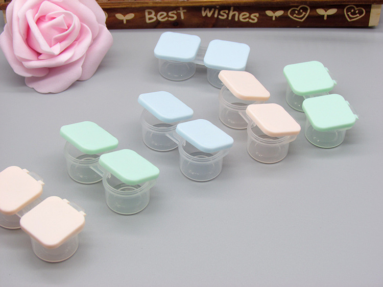 Portable dual-box flip contact lens case, independent press dual-box, convenient to use, three colors available, specially for foreign trade pic 31