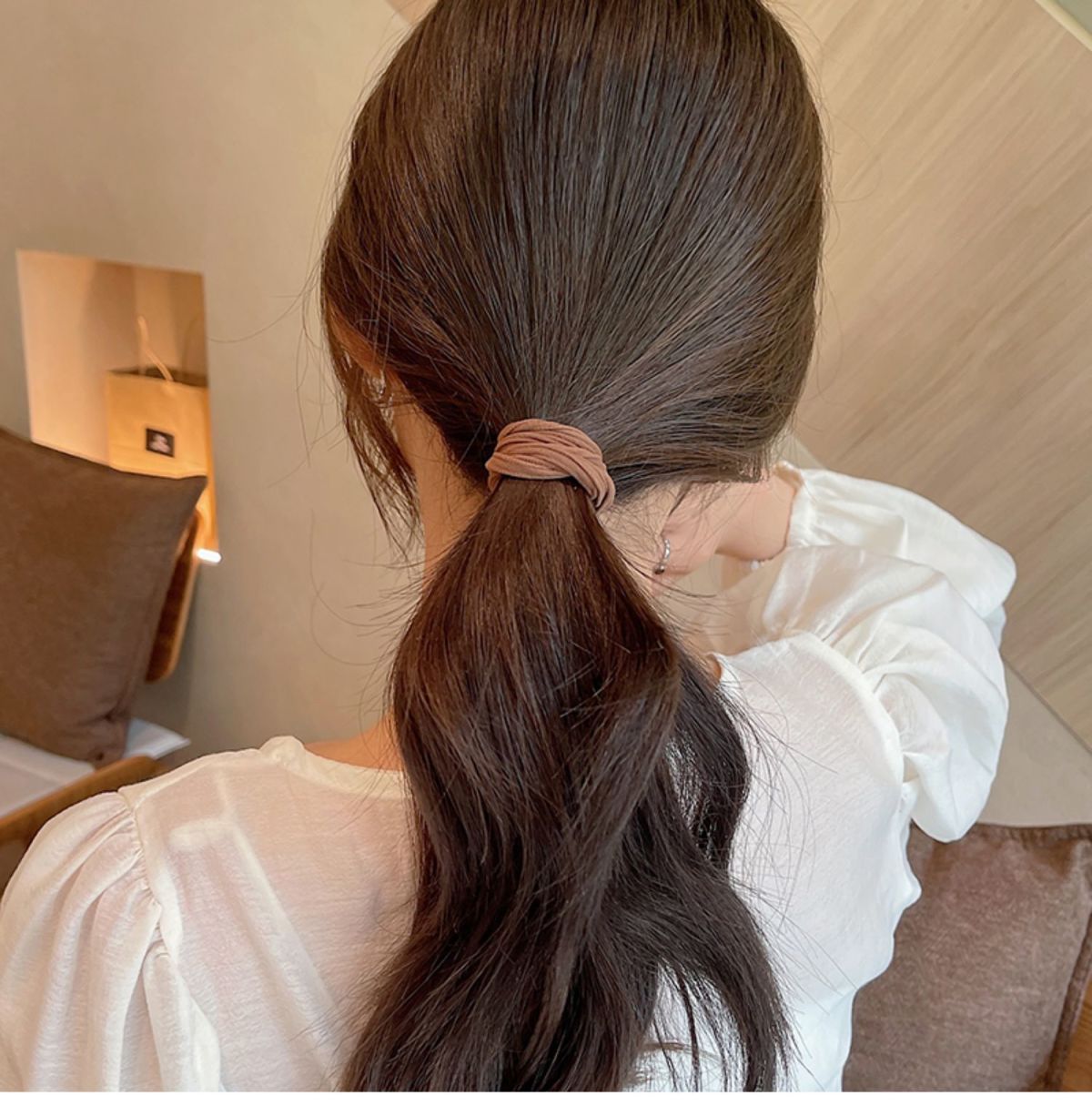 加粗高弹力无接缝头绳发圈头饰发饰皮筋ins女扎头学生高颜值超仙详情4