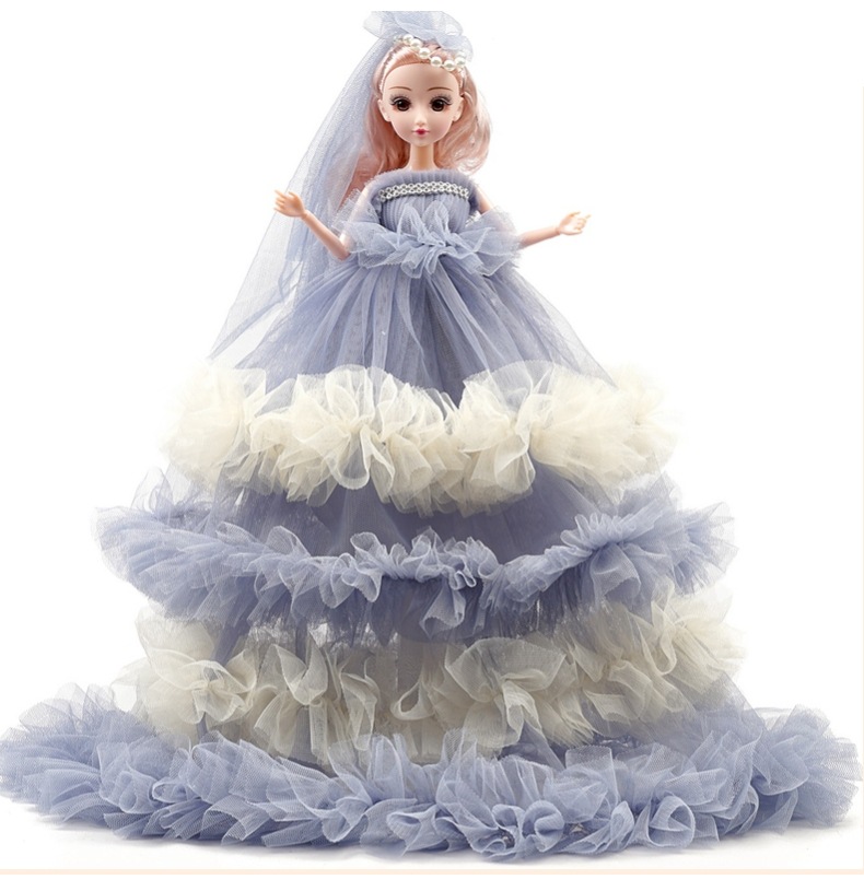 可爱萝莉予晗芭洋娃娃玩具婚纱裙公主3D真眼女孩玩具生日礼品详情6