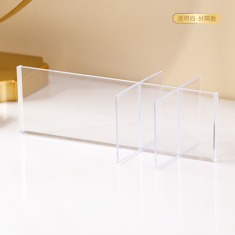 Light luxury multi-cell division desktop cosmetics storage box acrylic rectangular finishing box dresser skin care products pic 18