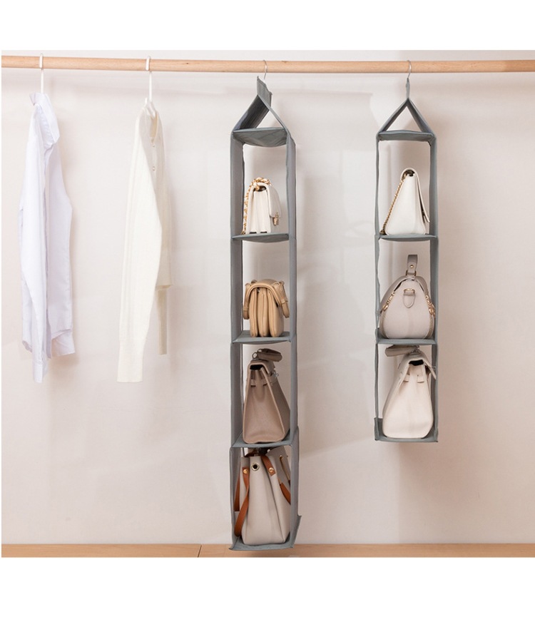 Three-dimensional dust-proof hanging bag, bag storage hanging bag, bag storage hanging bag, four-layer hanging bag, eight-compartment hanging bag pic 10
