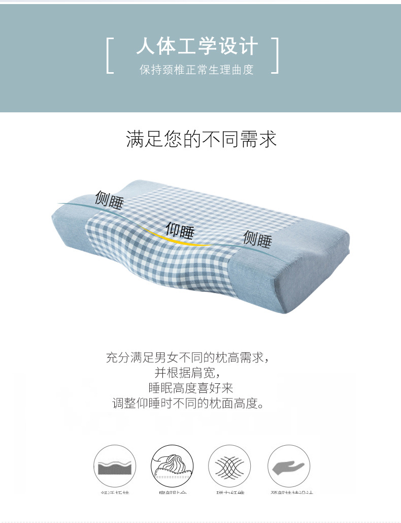 Wholesale memory pillows, memory butterfly-shaped pillows, slow rebound health care neck protection pillows, memory pillows. Larger quantities offer better prices pic 5