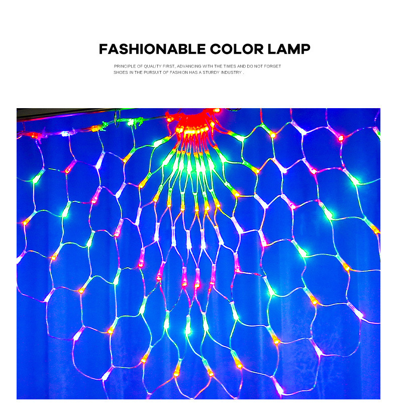 Outdoor waterproof led peacock net light, three-screen Christmas festival decorative color light, hotel park decorative color light pic 4