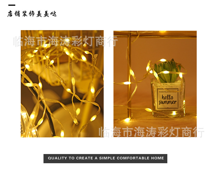 Small colored lights, flashing lights, string lights, starry sky outdoor waterproof low-voltage tree lights, garden lights, string led solar leather wire lights pic 45