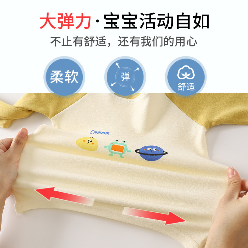 儿童长袖t恤秋衣纯棉宝宝秋季新款男童衣服女童打底衫童装批发详情6