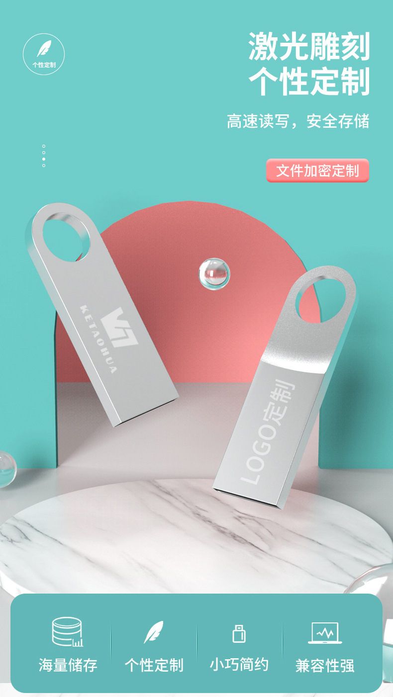 Customized wholesale of 16g metal 32g creative USB flash drives, USB 2.0 bidding for high-speed 3.0, 64G mobile phone and car USB flash drives pic 21