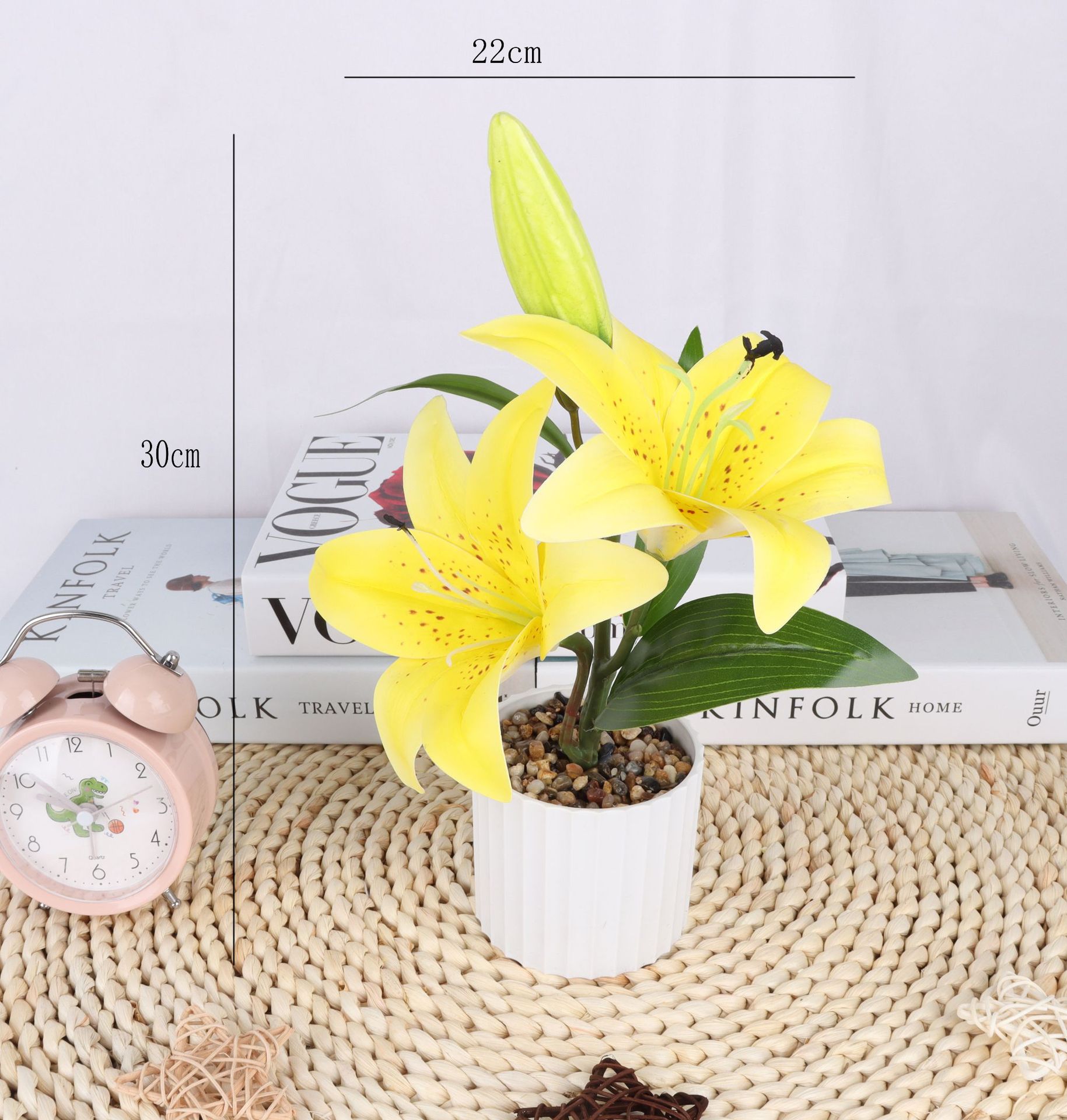 Artificial lily potted plants/artificial bonsai/artificial flower creative indoor small ornaments/Direct supply from Amazon factory pic 4