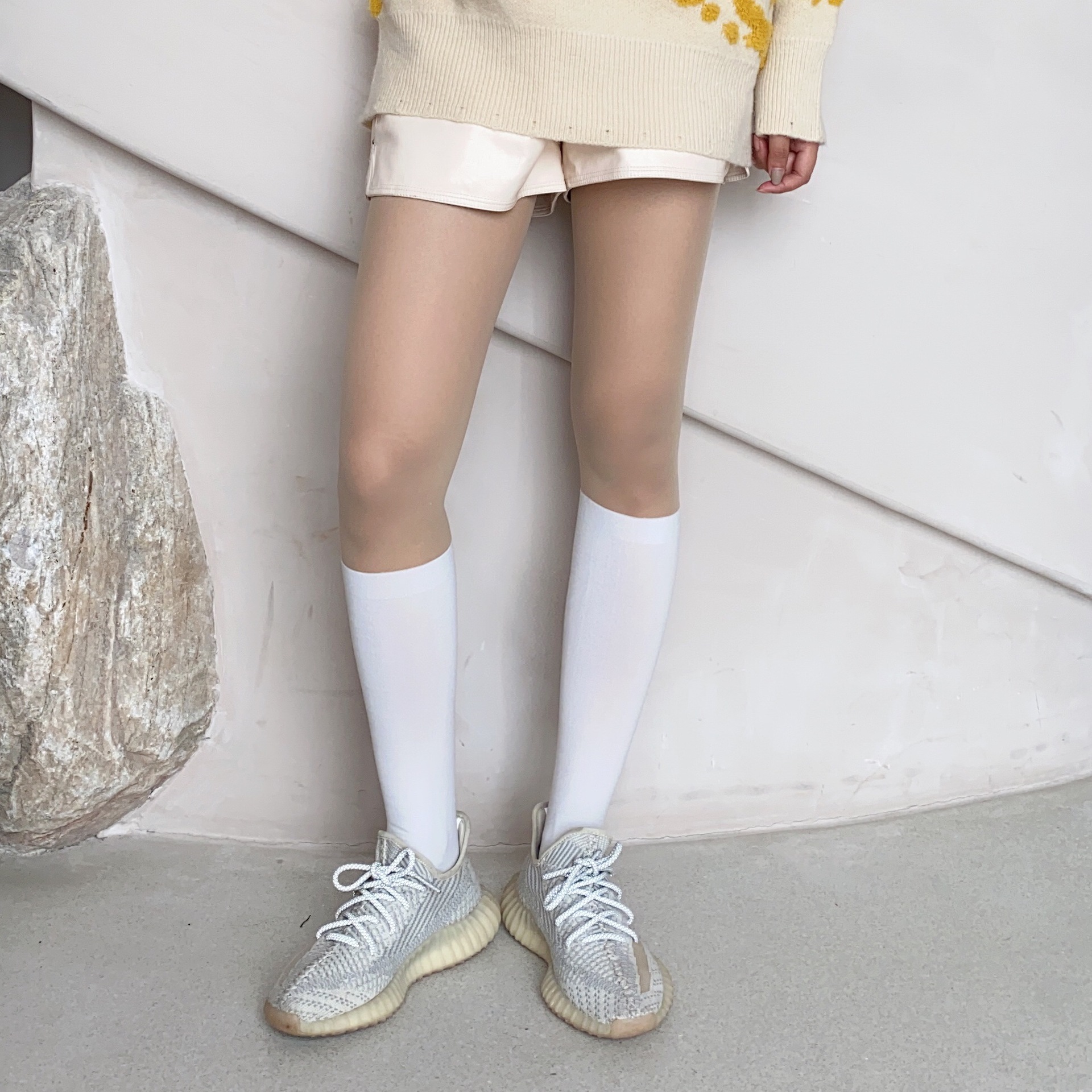 New patchwork stockings, black and white stockings, fake thigh stockings, sweet and cool fake calf stockings, sexy base stockings, pantyhose for women pic 29