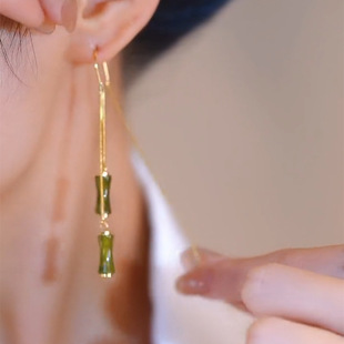 The 2025 new cold style earrings, a niche design for women, zircon ear buckles S925 silver needle, a popular earpiece pic 9