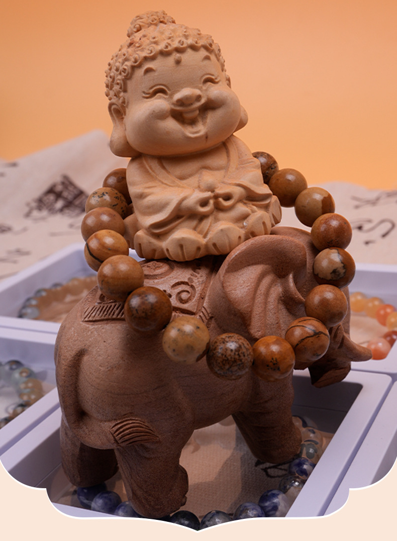 爆款玉石手串可爱少女简约时尚百搭单圈圆珠手串夜市小商品批发详情3