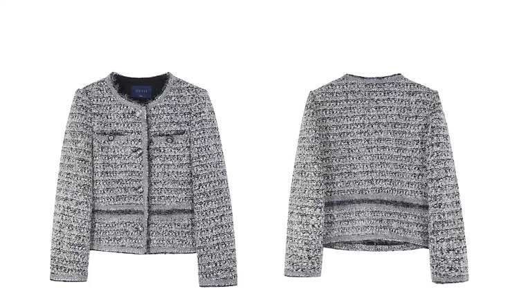 san@collection invierno 2024 nueva mujer pequeña fragancia tweed lana abrigo temperamento abrigo francés pic 14