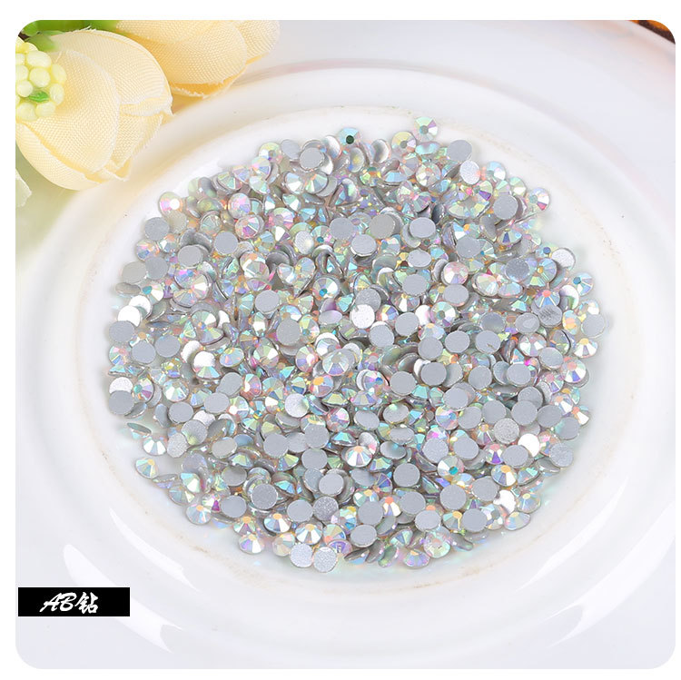 厂家直销平底水钻 水晶玻璃钻 美甲贴钻 diy手机壳材料 整包批发详情13