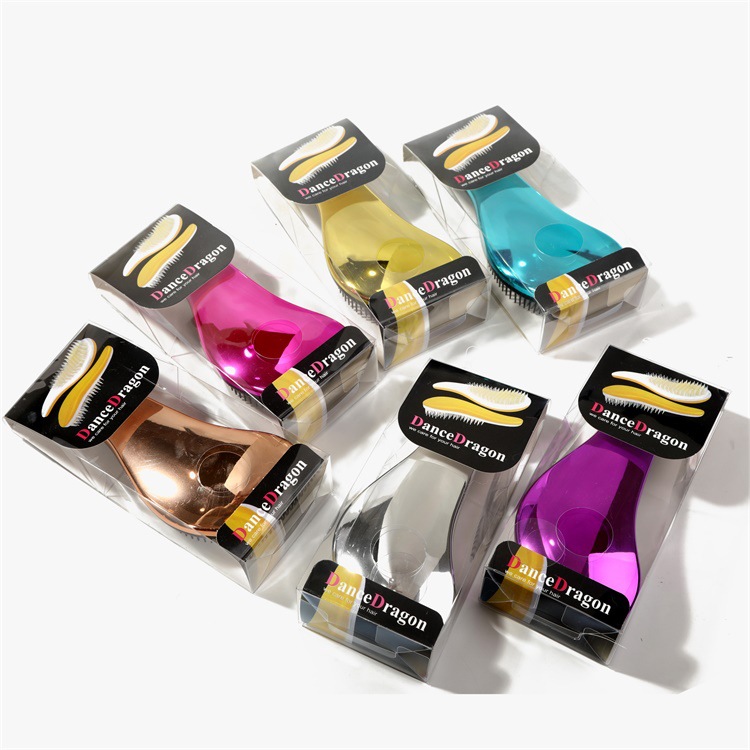 【 Small Wholesale 】 Popular electroplated princess hair comb for smooth hair in foreign trade pic 1